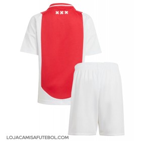 Camisa de Futebol Ajax Equipamento Principal Infantil 2024-25 Manga Curta (+ Calças curtas)